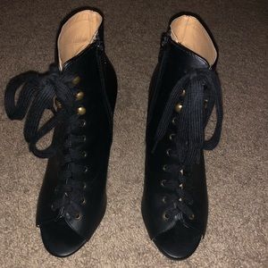CATO• Lace-Up Black Heels• Peep-Toe• Womens size 7• GREAT CONDITION